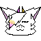 A headshot of my fursona Doraii, used to try pixel art.